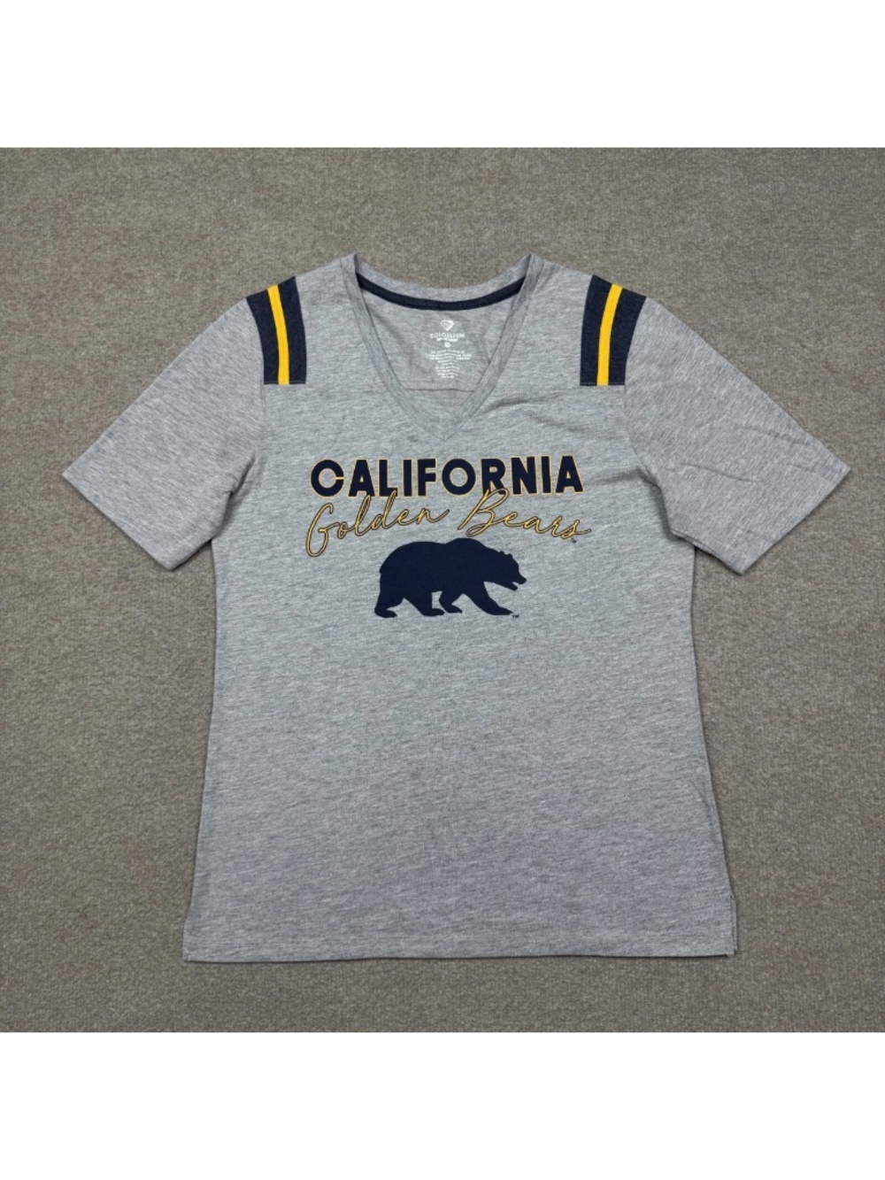 Cal State Golden Bears CAL Womens Shirt Size M Gray V Neck NCAA Football Outdoor